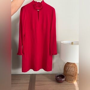 Shoshanna Vibrant Red Long Sleeve Dress